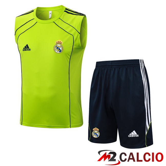 Canotta Allenamento Real Madrid + Pantaloncini Verde 2025/2026