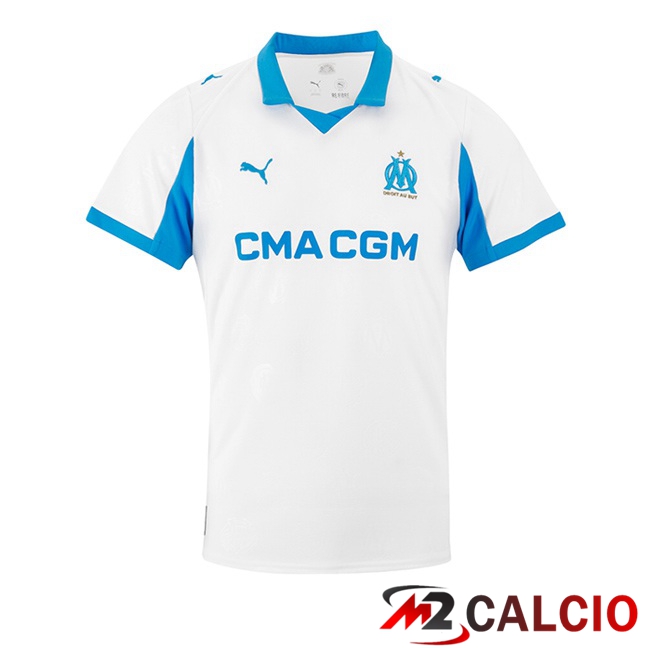 Maglie Calcio Personalizzate,Tute Calcio Squadre,Maglia Nazionale Italiana Calcio | Maglie Calcio Marsiglia OM Prima Bianco 2025/2026
