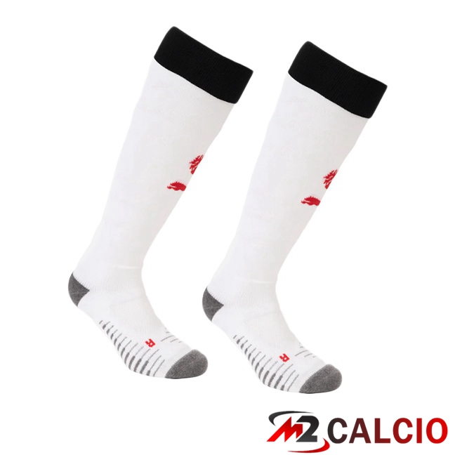 Maglie Calcio Personalizzate,Tute Calcio Squadre,Maglia Nazionale Italiana Calcio | Calzini Calcio AC Milan Seconda Bianco 2025/2026