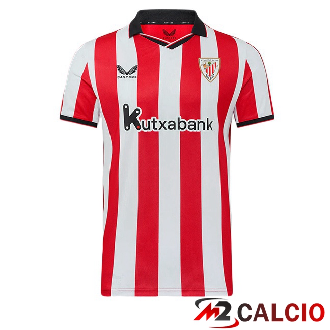 Maglie Calcio Personalizzate,Tute Calcio Squadre,Maglia Nazionale Italiana Calcio | Maglie Calcio Athletic Club Prima Rosso Bianco 2025/2026