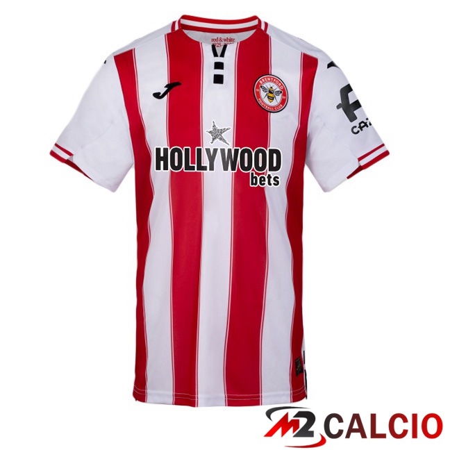 Maglie Calcio Personalizzate,Tute Calcio Squadre,Maglia Nazionale Italiana Calcio | Maglie Calcio Brentford FC Prima Rosso Bianco 2025/2026