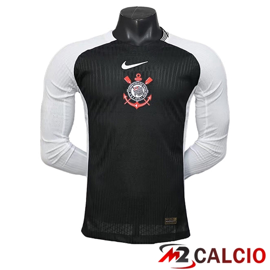 Maglie Calcio Personalizzate,Tute Calcio Squadre,Maglia Nazionale Italiana Calcio | Maglie Calcio Corinthians Manica Lunga Seconda 2025 2026