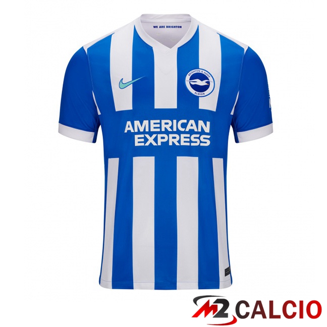 Maglie Calcio Personalizzate,Tute Calcio Squadre,Maglia Nazionale Italiana Calcio | Maglie Calcio FC Brighton Prima Blu Bianco 2025/2026