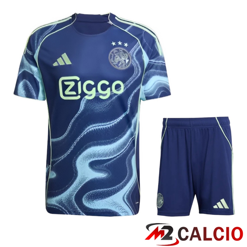 Maglie Calcio Personalizzate,Tute Calcio Squadre,Maglia Nazionale Italiana Calcio | Insieme Maglie Calcio AFC Ajax Seconda + Pantaloncini 2025 2026
