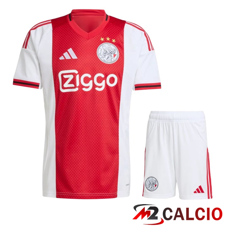 Maglie Calcio Personalizzate,Tute Calcio Squadre,Maglia Nazionale Italiana Calcio | Insieme Maglie Calcio AFC Ajax Prima + Pantaloncini 2025 2026