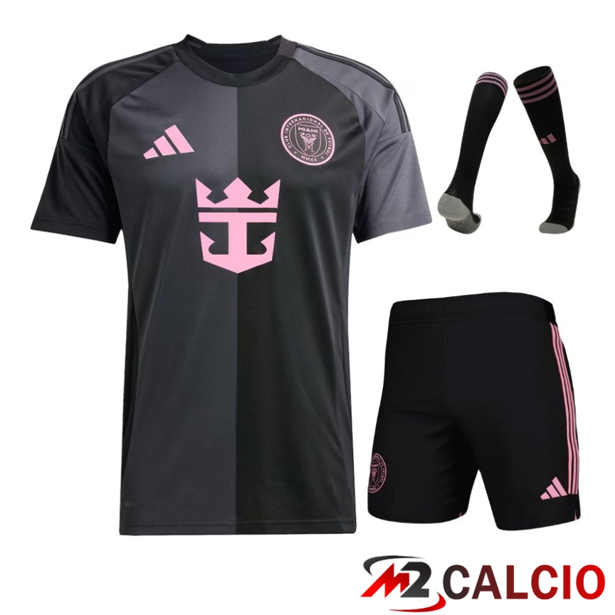 Maglie Calcio Personalizzate,Tute Calcio Squadre,Maglia Nazionale Italiana Calcio | Insieme Maglie Calcio Inter Miami CF Seconda (Pantaloncini + Calzini) 2025 2026