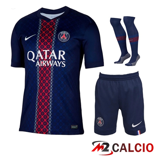 Maglie Calcio Personalizzate,Tute Calcio Squadre,Maglia Nazionale Italiana Calcio | Insieme Maglie Calcio Paris PSG Prima (Pantaloncini + Calzini) 2025 2026