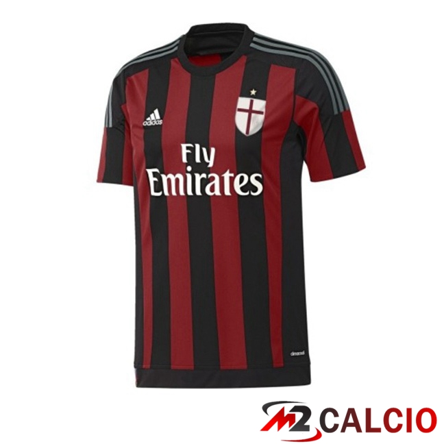 Maglie Calcio Personalizzate,Tute Calcio Squadre,Maglia Nazionale Italiana Calcio | Maglie Calcio AC Milan Retro Prima Rosso Nero 2015-2016