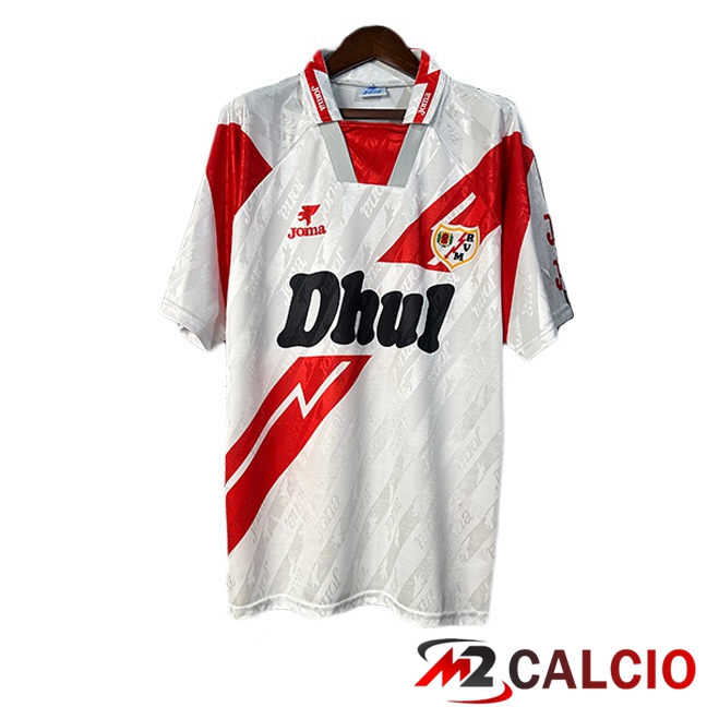 Maglie Calcio Personalizzate,Tute Calcio Squadre,Maglia Nazionale Italiana Calcio | Maglie Calcio Rayo Vallecano Retro Prima Rosso Bianco 1994-1995