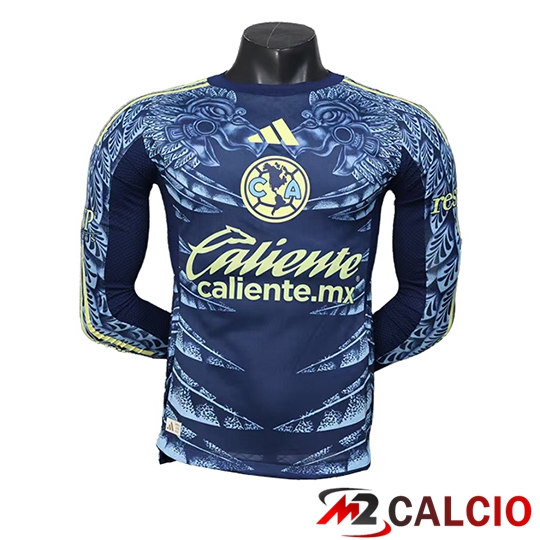 Maglie Calcio Personalizzate,Tute Calcio Squadre,Maglia Nazionale Italiana Calcio | Maglie Calcio Club America Seconda Manica Lunga 2025/2026