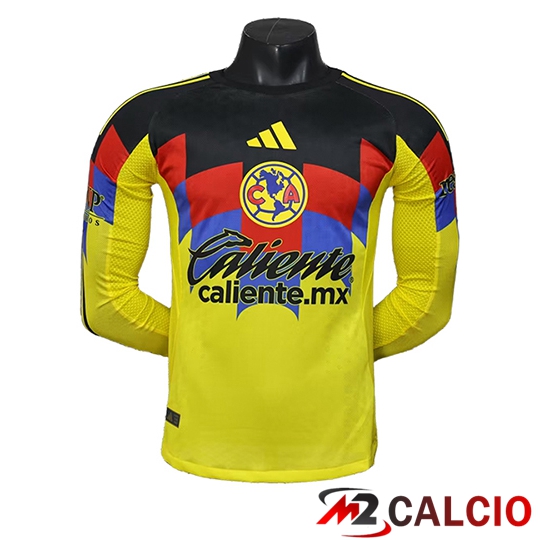 Maglie Calcio Personalizzate,Tute Calcio Squadre,Maglia Nazionale Italiana Calcio | Maglie Calcio Club America Prima Manica Lunga 2025/2026