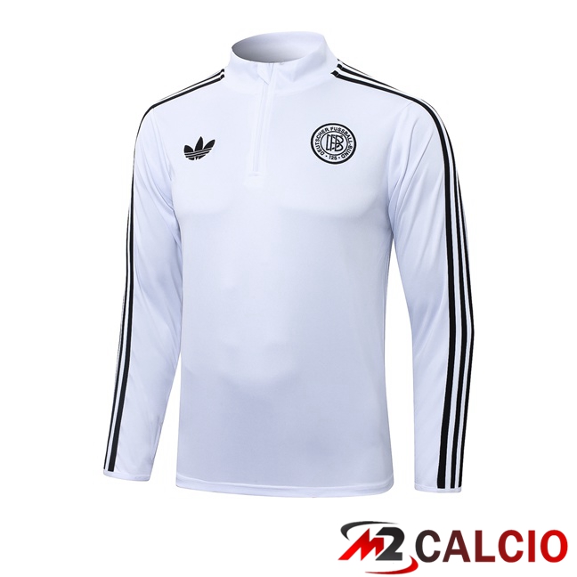 Maglie Calcio Personalizzate,Tute Calcio Squadre,Maglia Nazionale Italiana Calcio | Felpa Allenamento Germania Bianco 2025/2026