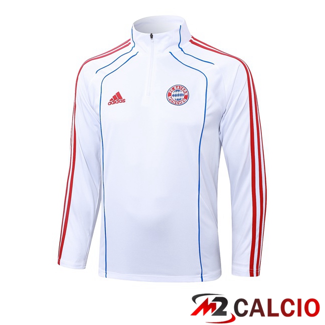 Maglie Calcio Personalizzate,Tute Calcio Squadre,Maglia Nazionale Italiana Calcio | Felpa Allenamento Bayern Monaco Bianco 2025/2026