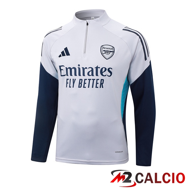Maglie Calcio Personalizzate,Tute Calcio Squadre,Maglia Nazionale Italiana Calcio | Felpa Allenamento Arsenal Bianco 2025/2026