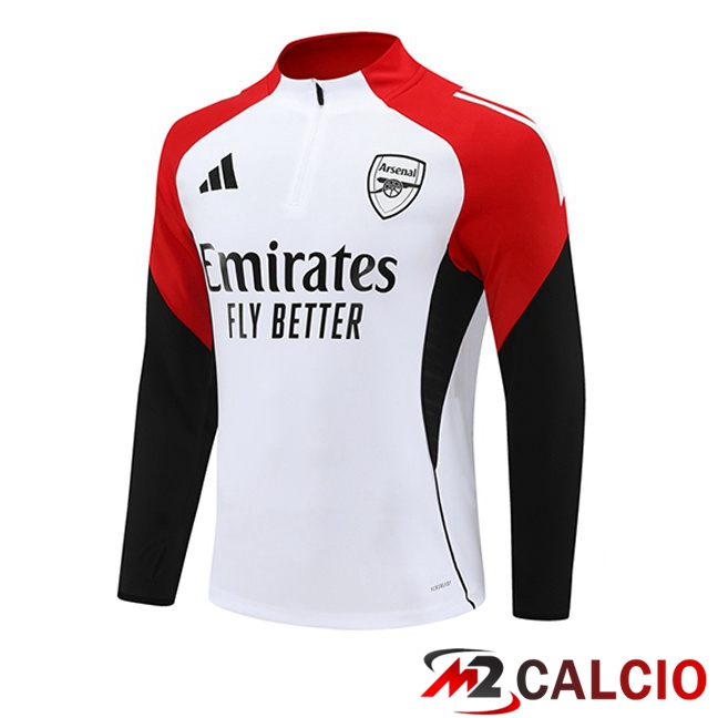 Maglie Calcio Personalizzate,Tute Calcio Squadre,Maglia Nazionale Italiana Calcio | Felpa Allenamento Arsenal Bianco Nero Rosso 2025/2026