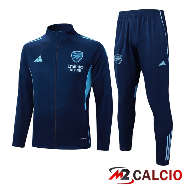 Maglie Calcio Personalizzate,Tute Calcio Squadre,Maglia Nazionale Italiana Calcio | Insieme Tuta Calcio - Giacca Arsenal Blu Reale 2025/2026