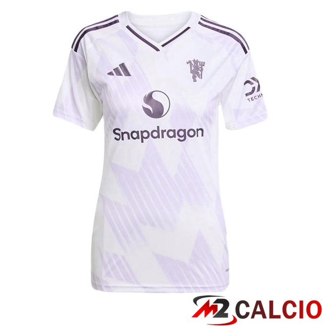 Maglie Calcio Personalizzate,Tute Calcio Squadre,Maglia Nazionale Italiana Calcio | Maglie Calcio Manchester United Donna Seconda Bianco 2025/2026