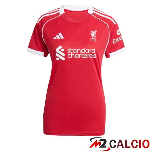 Maglie Calcio Personalizzate,Tute Calcio Squadre,Maglia Nazionale Italiana Calcio | Maglie Calcio FC Liverpool Donna Prima Rosso 2025/2026