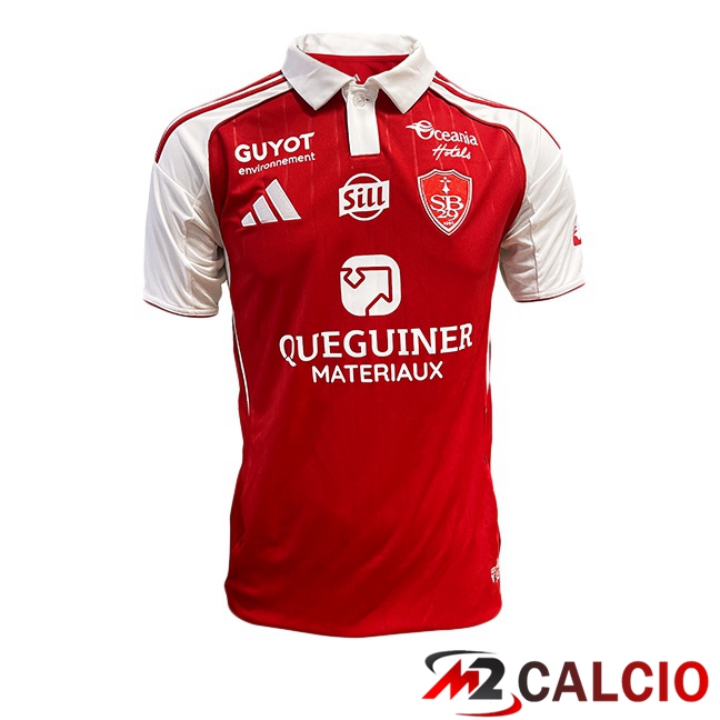 Maglie Calcio Personalizzate,Tute Calcio Squadre,Maglia Nazionale Italiana Calcio | Maglie Calcio Stade Brestois Prima Rosso 2025/2026