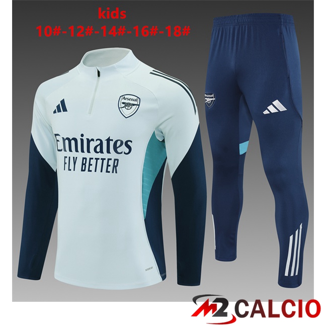 Maglie Calcio Personalizzate,Tute Calcio Squadre,Maglia Nazionale Italiana Calcio | Insieme Tuta Calcio Arsenal Bambino Grigio 2025/2026