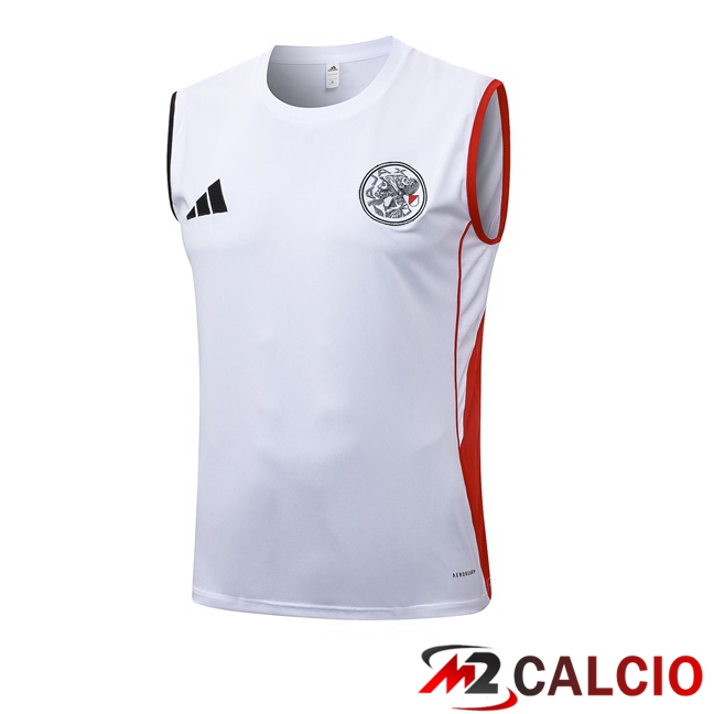 Maglie Calcio Personalizzate,Tute Calcio Squadre,Maglia Nazionale Italiana Calcio | Canotta Allenamento AFC Ajax Bianco 2025/2026