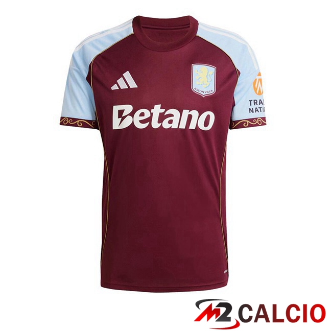 Maglie Calcio Personalizzate,Tute Calcio Squadre,Maglia Nazionale Italiana Calcio | Maglie Calcio Aston Villa Prima Rosso 2025/2026