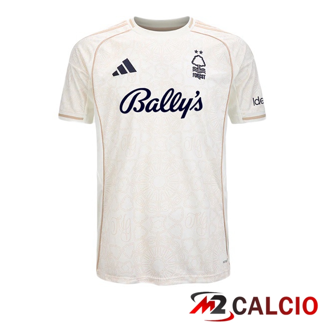 Maglie Calcio Personalizzate,Tute Calcio Squadre,Maglia Nazionale Italiana Calcio | Maglie Calcio Nottingham Forest Seconda Bianco 2025/2026