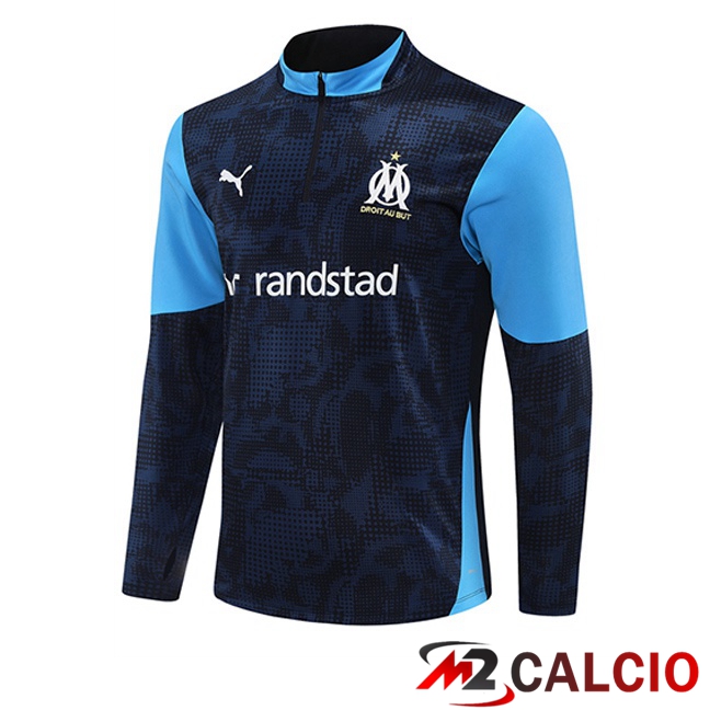 Maglie Calcio Personalizzate,Tute Calcio Squadre,Maglia Nazionale Italiana Calcio | Felpa Allenamento Marsiglia OM Blu Reale 2025/2026