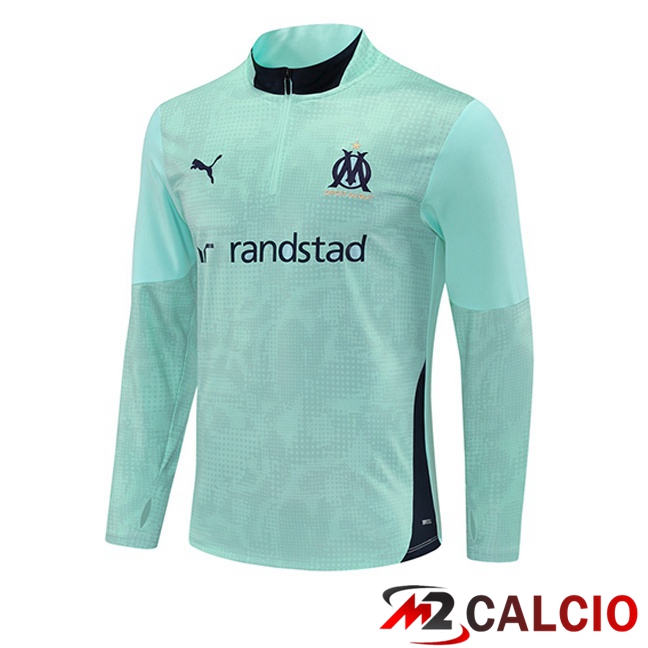 Maglie Calcio Personalizzate,Tute Calcio Squadre,Maglia Nazionale Italiana Calcio | Felpa Allenamento Marsiglia OM Verde 2025/2026
