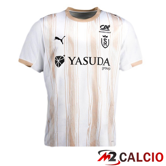 Maglie Calcio Personalizzate,Tute Calcio Squadre,Maglia Nazionale Italiana Calcio | Maglie Calcio Stade de Reims Seconda Bianco 2025/2026