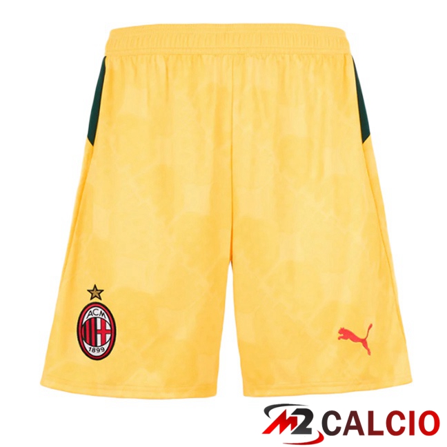 Maglie Calcio Personalizzate,Tute Calcio Squadre,Maglia Nazionale Italiana Calcio | Pantaloncini Calcio AC Milan Terza Giallo 2025/2026