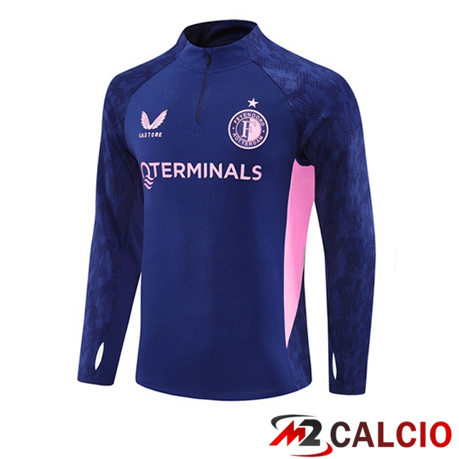 Maglie Calcio Personalizzate,Tute Calcio Squadre,Maglia Nazionale Italiana Calcio | Felpa Allenamento Feyenoord Blu Reale 2025/2026