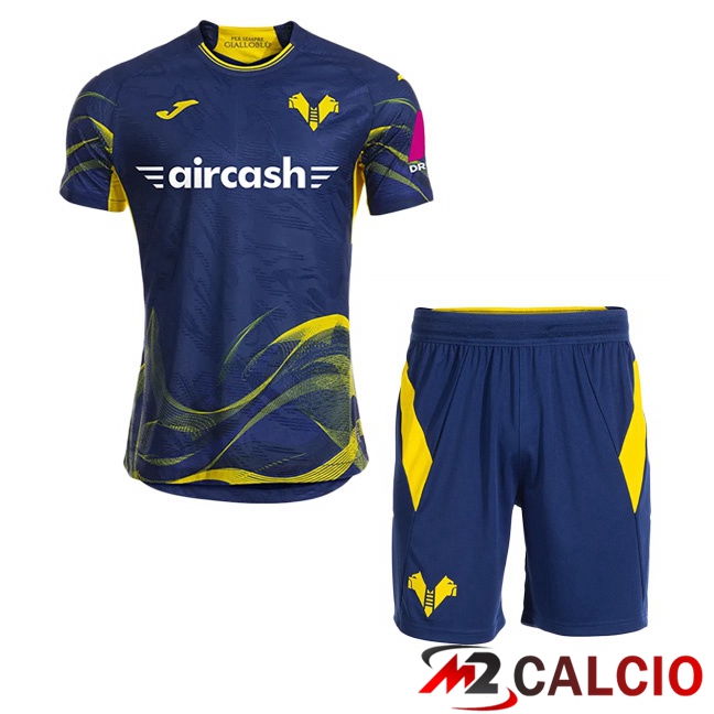 Maglie Calcio Personalizzate,Tute Calcio Squadre,Maglia Nazionale Italiana Calcio | Maglie Calcio Hellas Verone Bambino Prima Blu Reale 2025/2026