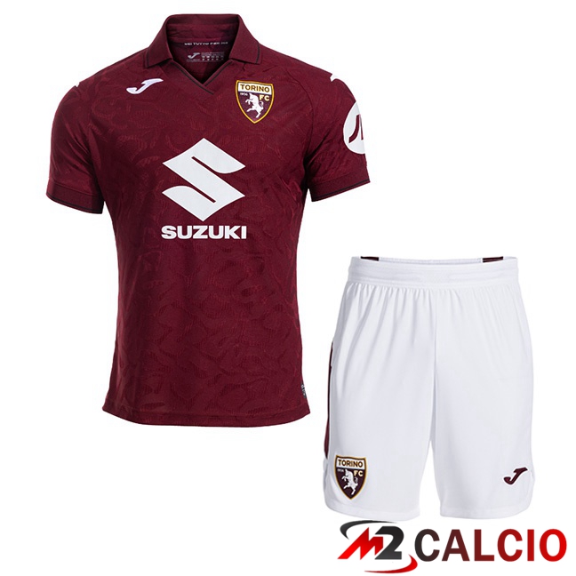 Maglie Calcio Personalizzate,Tute Calcio Squadre,Maglia Nazionale Italiana Calcio | Maglie Calcio Torino FC Bambino Prima Marrone 2025/2026
