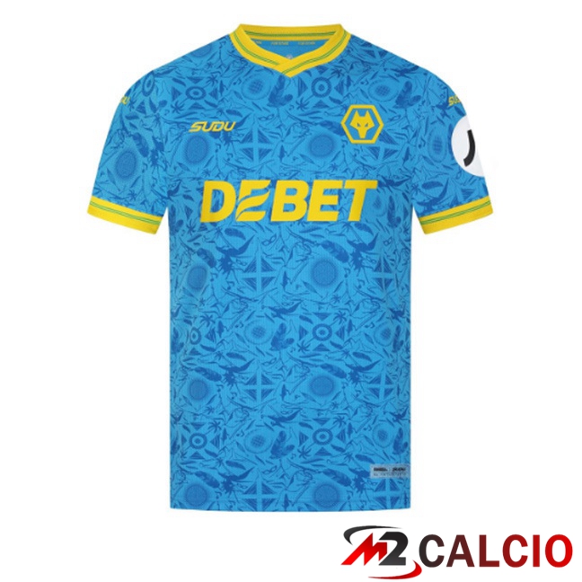 Maglie Calcio Personalizzate,Tute Calcio Squadre,Maglia Nazionale Italiana Calcio | Maglie Calcio Wolves Terza Blu 2025/2026