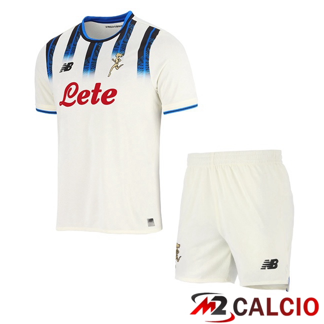 Maglie Calcio Personalizzate,Tute Calcio Squadre,Maglia Nazionale Italiana Calcio | Maglie Calcio Atalanta Bambino Seconda Bianco 2025/2026