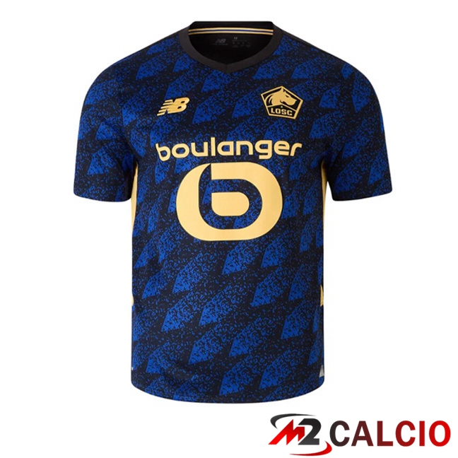 Maglie Calcio Personalizzate,Tute Calcio Squadre,Maglia Nazionale Italiana Calcio | Maglie Calcio Lille OSC Terza Blu Nero 2025/2026