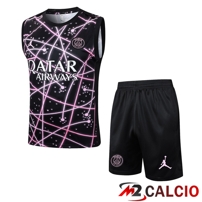 Maglie Calcio Personalizzate,Tute Calcio Squadre,Maglia Nazionale Italiana Calcio | Canotta Allenamento Jordan Paris PSG + Pantaloncini Nero 2025/2026