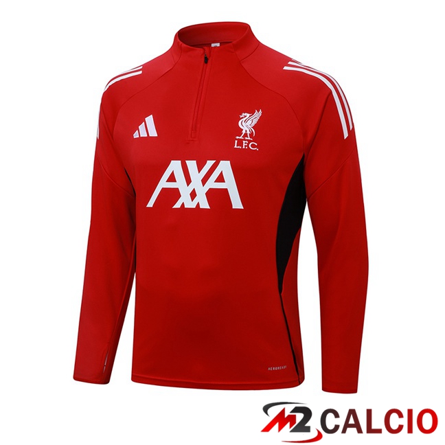 Maglie Calcio Personalizzate,Tute Calcio Squadre,Maglia Nazionale Italiana Calcio | Felpa Allenamento FC Liverpool Rosso 2025/2026