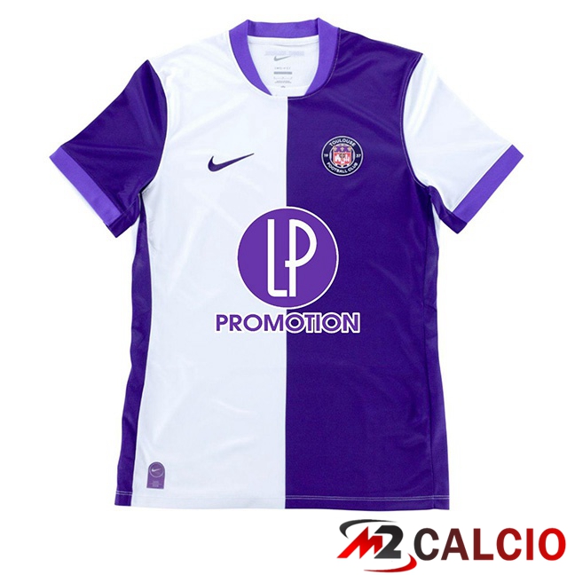 Maglie Calcio Personalizzate,Tute Calcio Squadre,Maglia Nazionale Italiana Calcio | Maglie Calcio Toulouse Prima Viola Bianco 2025/2026