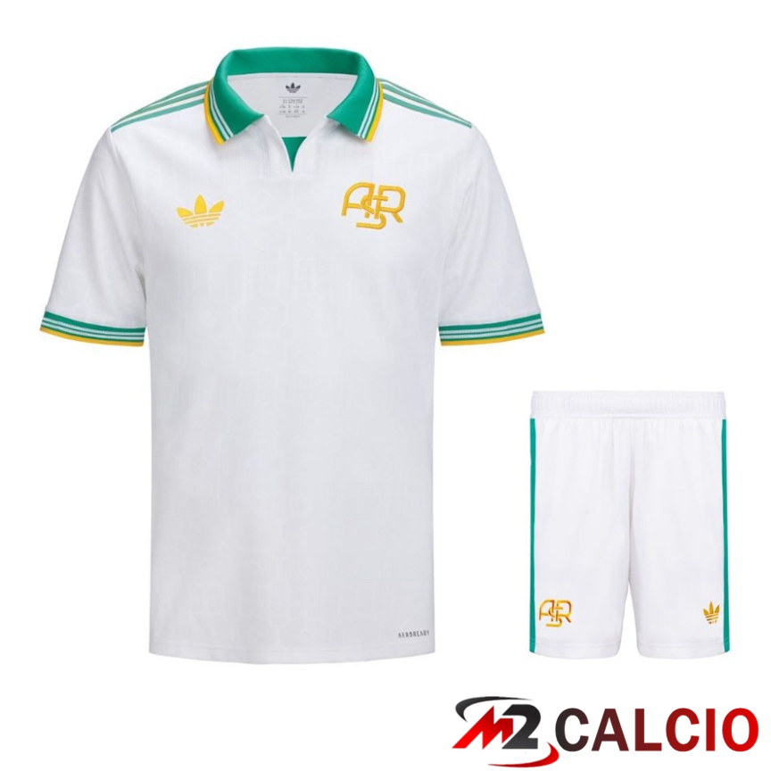 Maglie Calcio Personalizzate,Tute Calcio Squadre,Maglia Nazionale Italiana Calcio | Insieme Maglie Calcio AS Roma Terza + Pantaloncini 2025/2026