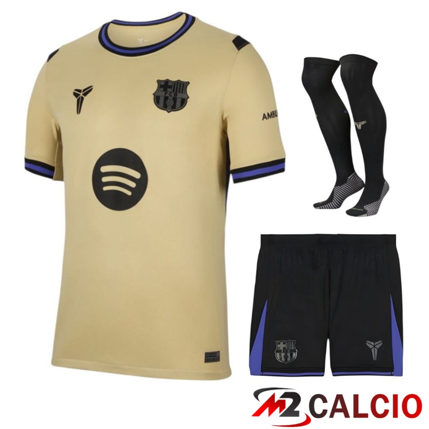 Maglie Calcio Personalizzate,Tute Calcio Squadre,Maglia Nazionale Italiana Calcio | Insieme Maglie Calcio FC Barcellona Seconda (Pantaloncini + Calzini) 2025/2026
