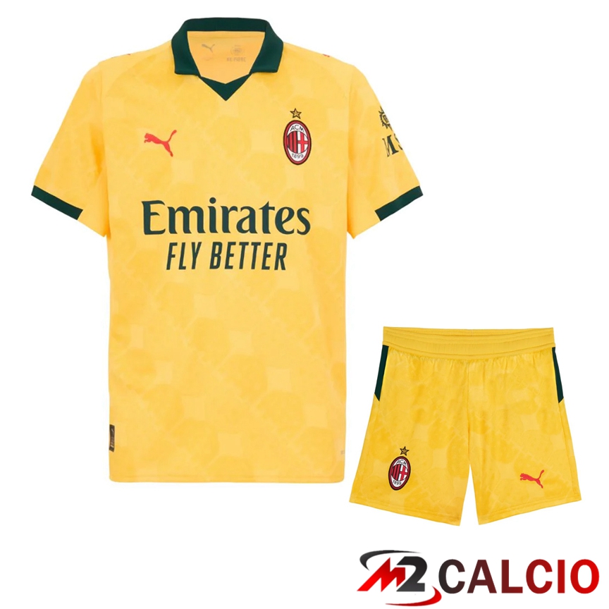 Maglie Calcio Personalizzate,Tute Calcio Squadre,Maglia Nazionale Italiana Calcio | Insieme Maglie Calcio AC Milan Terza + Pantaloncini 2025/2026