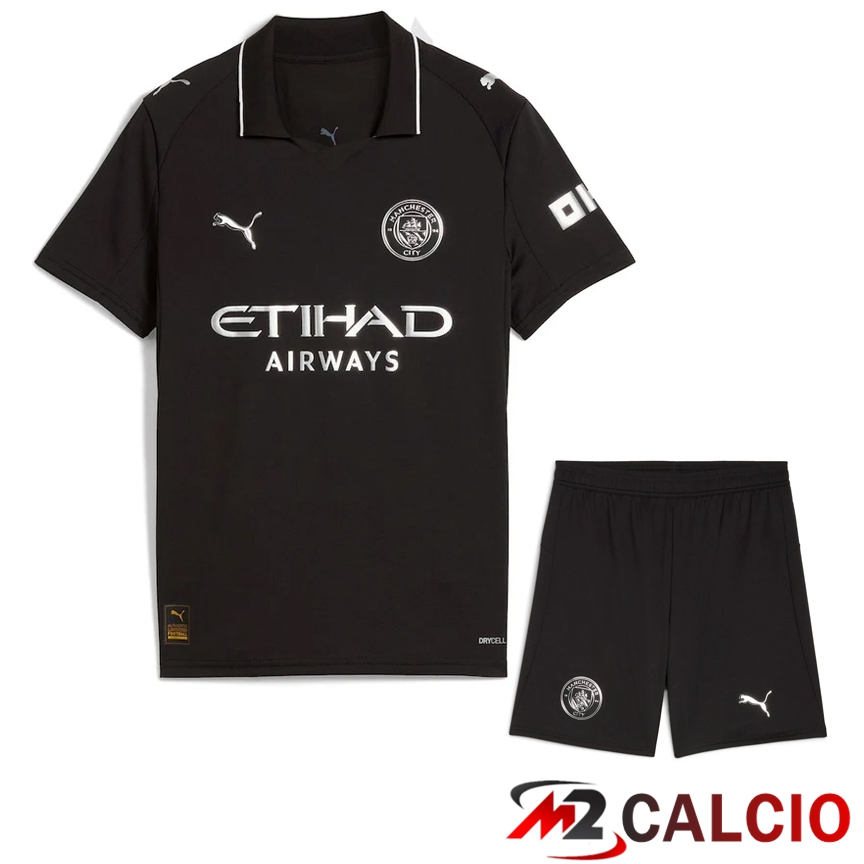Maglie Calcio Personalizzate,Tute Calcio Squadre,Maglia Nazionale Italiana Calcio | Insieme Maglie Calcio Manchester City Seconda + Pantaloncini 2025/2026