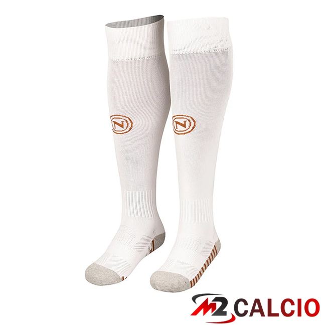 Maglie Calcio Personalizzate,Tute Calcio Squadre,Maglia Nazionale Italiana Calcio | Calzini Calcio SSC Napoli Seconda Bianco 2025/2026