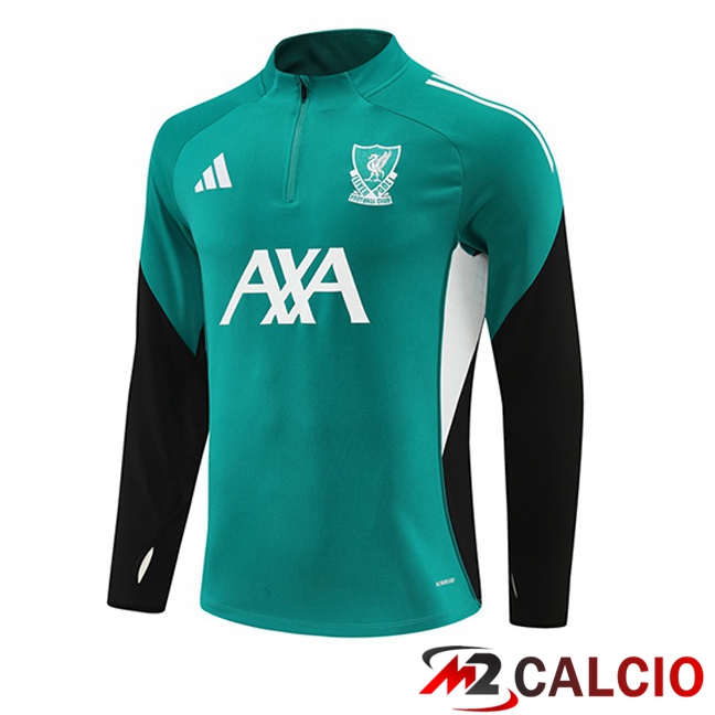 Maglie Calcio Personalizzate,Tute Calcio Squadre,Maglia Nazionale Italiana Calcio | Felpa Allenamento FC Liverpool Verde 2025/2026