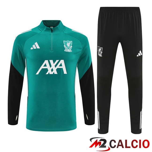 Maglie Calcio Personalizzate,Tute Calcio Squadre,Maglia Nazionale Italiana Calcio | Insieme Tuta Calcio FC Liverpool Verde 2025/2026