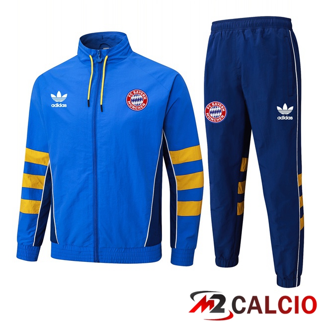 Maglie Calcio Personalizzate,Tute Calcio Squadre,Maglia Nazionale Italiana Calcio | Insieme Tuta Calcio - Giacca Bayern Monaco Blu 2025/2026