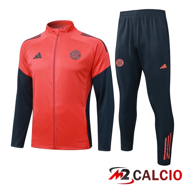 Maglie Calcio Personalizzate,Tute Calcio Squadre,Maglia Nazionale Italiana Calcio | Insieme Tuta Calcio - Giacca Bayern Monaco Arancia 2025/2026