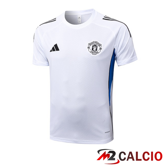 Maglie Calcio Personalizzate,Tute Calcio Squadre,Maglia Nazionale Italiana Calcio | T Shirt Allenamento Manchester United Bianco 2025/2026